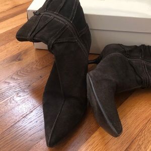 Zara Suede Booties in Brown size 7.